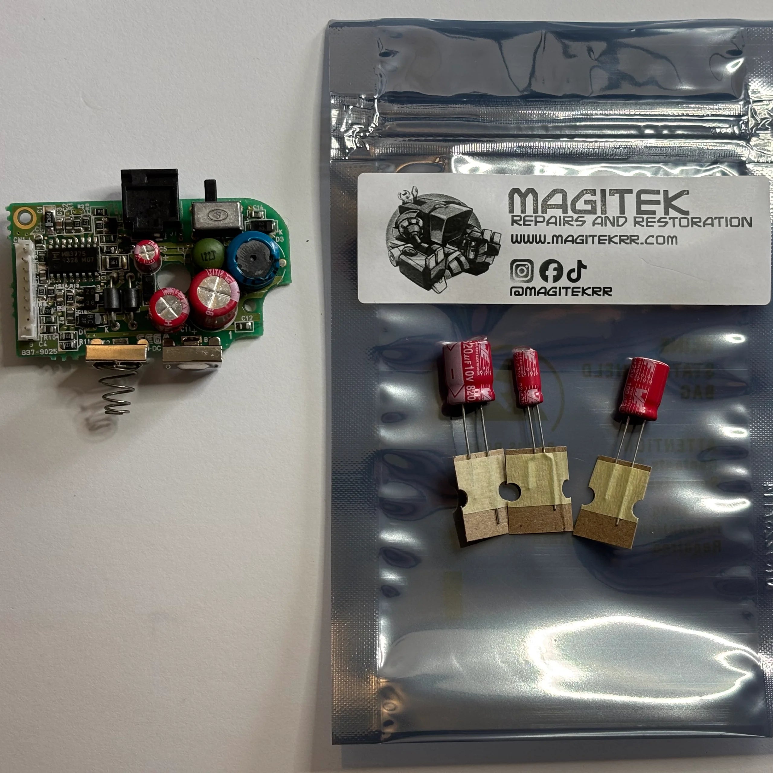 Capacitor Kit for the Game Gear Power Board Capacitor Kit for the Game Gear Power Board